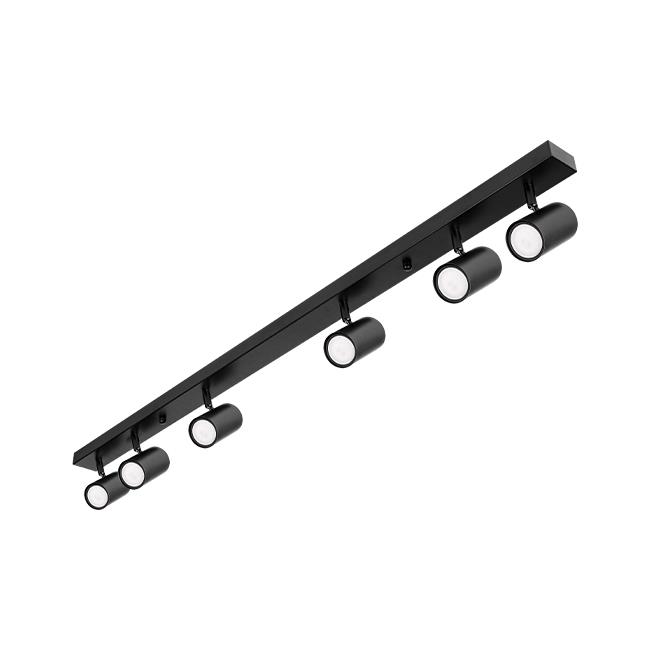 Ceiling light movable RICHI, GU10x6, 6 pcs spot, black