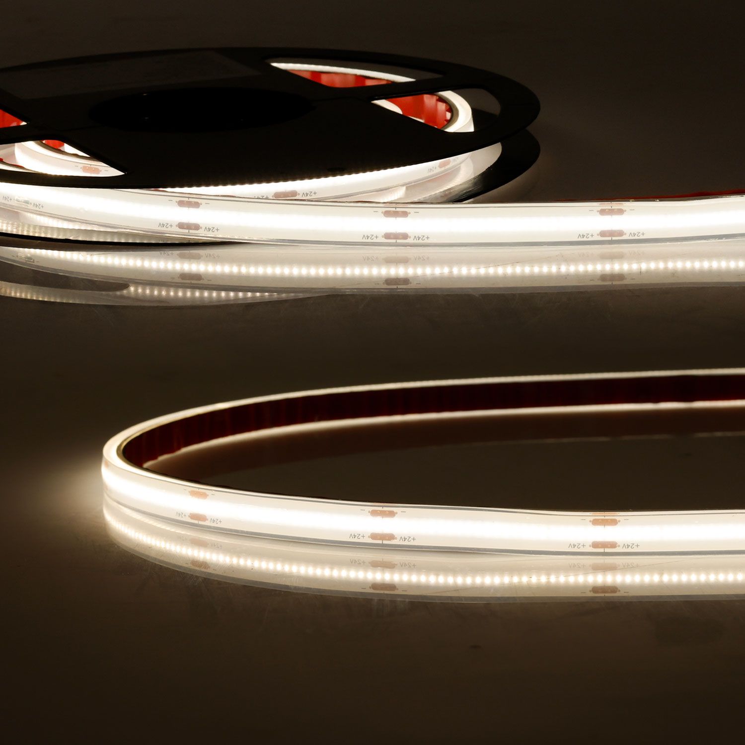 LED strip HT930 COB 14,4W/m, 24V, 3000K, 90lm/W, 110°, 100°C (heat-resistant), IP68, cut - 5cm, 5000x11x5mm