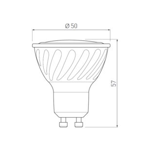 LED bulb GU10, 7W, 550lm, 3000K, 105°