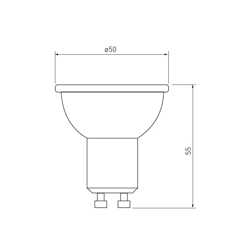 LED bulb GU10, 9,1W, 850lm, 3000K, 120° - Image 2