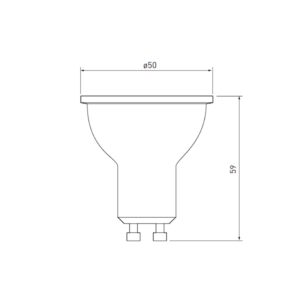 LED bulb GU10, 9,1W, 850lm, 4000K, 120°