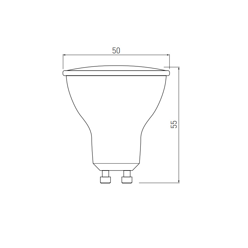 LED bulb GU10, 5W, 400lm, 3000K, 45° - Image 2