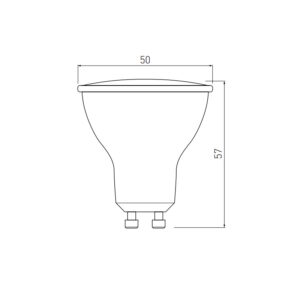 LED bulb GU10, 4,9W, 410lm, 4000K, 105°
