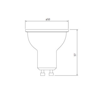 LED bulb GU10, 1W, 110lm, 4000K, 120°