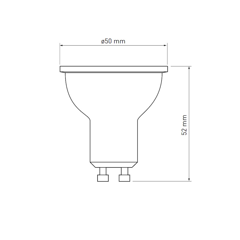 LED bulb GU10, 4,9W, 420lm, 3000K, 60° - Image 2